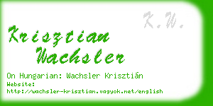 krisztian wachsler business card