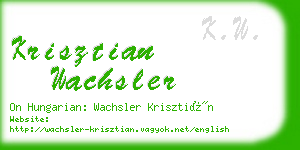 krisztian wachsler business card